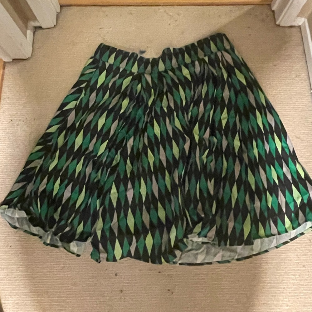 Laura Byrne for PinUp Green Harlequin Skirt 2X
